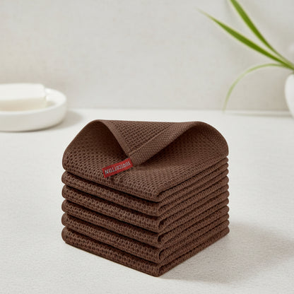 Conjunto de Panos de Algodão Macios Absorventes com Padrão de Colmeia