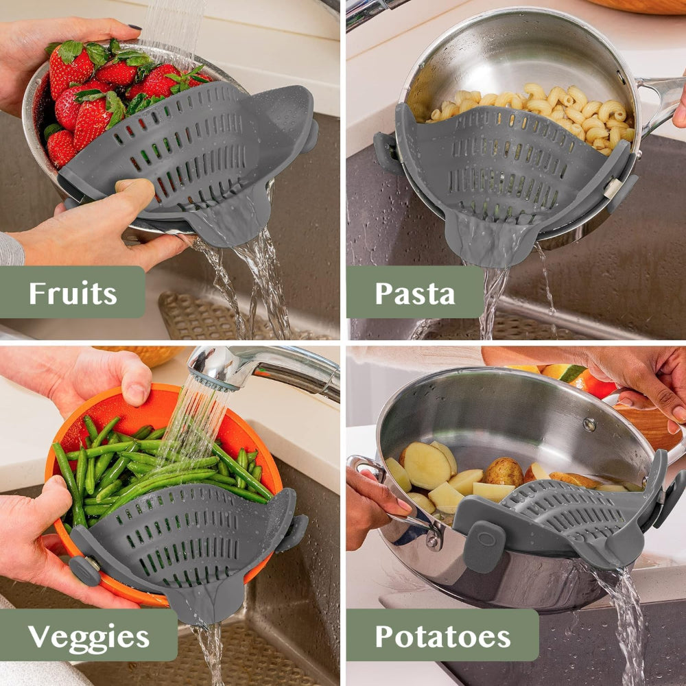 Køkkensigte Klemme Stil Gryde Pasta Dørslag Silikone