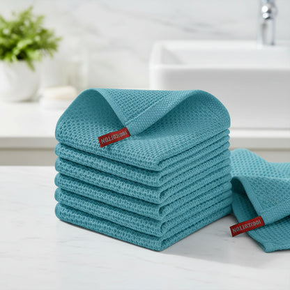 Conjunto de Panos de Algodão Macios Absorventes com Padrão de Colmeia