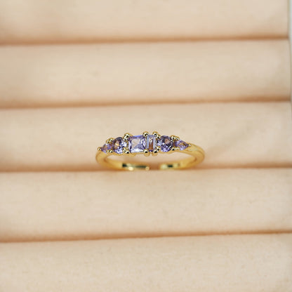 Mothers Day Gold Ring Set Stackable Rhinestone Boho Rings