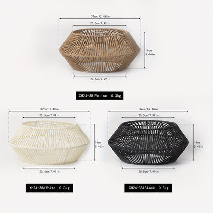 Abajur de Corda de Papel Tecido à Mão | Design Natural Moderno