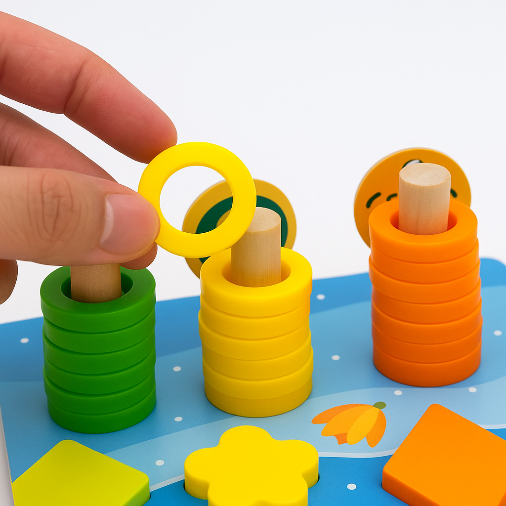 Montessori Holz-Aktivitätsbrett Lernspielzeug Kleinkinder
