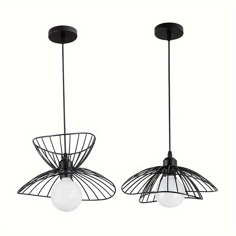 Lámpara Colgante Retro Negra | Diseño Industrial Ajustable