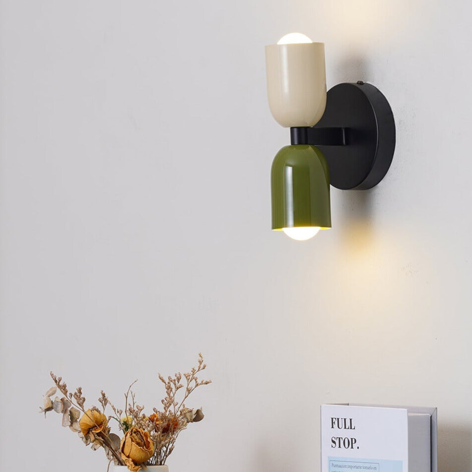 Lampada da parete colorata per comodino | Lampada da parete nordica Macaron