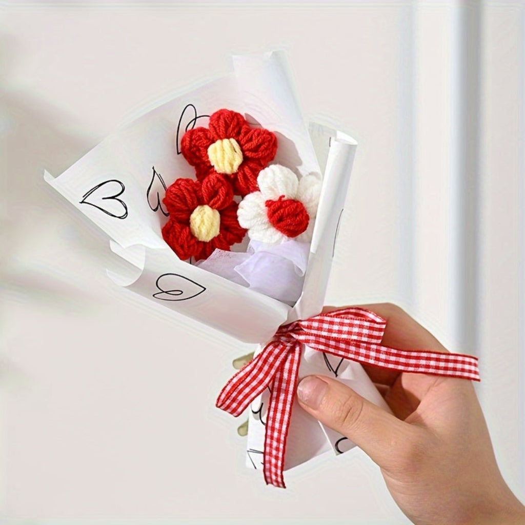 Buchet de flori Cadou de Ziua Mamei Stil Handmade Mini Ambalat Decorațiune
