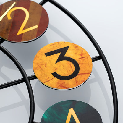 Orologio da Parete in Metallo Colorato | Design Retrò in Ferro