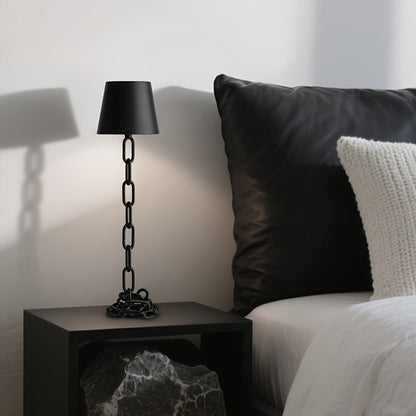 Moderne Tischlampe mit Kettengliedern | Wiederaufladbare LED-Leuchte mit Berührungsschalter