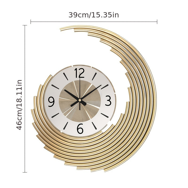 Ceas de perete modern 3D din metal | Ceas decorativ cu mecanism quartz silențios