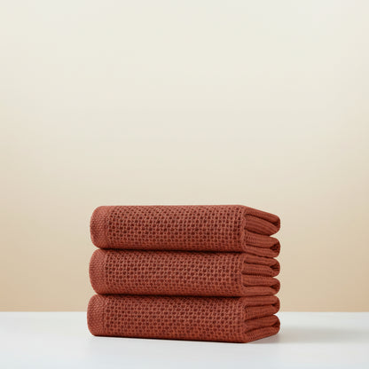 Conjunto de Panos de Algodão Macios Absorventes com Padrão de Colmeia