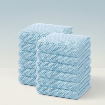 Conjunto de Panos de Algodão Macios Absorventes com Padrão de Colmeia