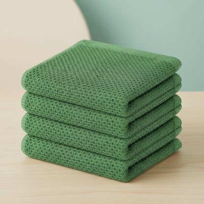 Conjunto de Panos de Algodão Macios Absorventes com Padrão de Colmeia