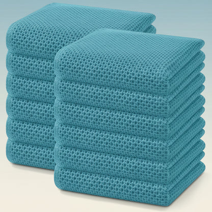 Conjunto de Panos de Algodão Macios Absorventes com Padrão de Colmeia