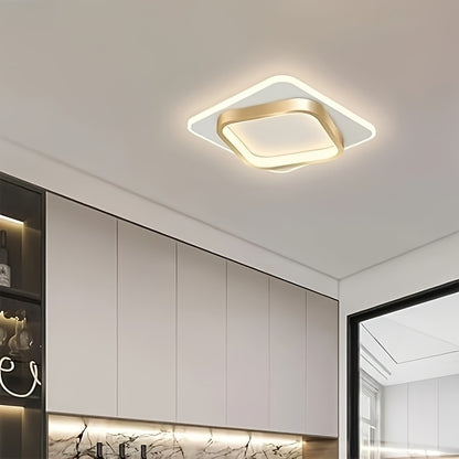 Lámpara de Techo LED Cuadrada Moderna | Luminaria Empotrada Geométrica Minimalista