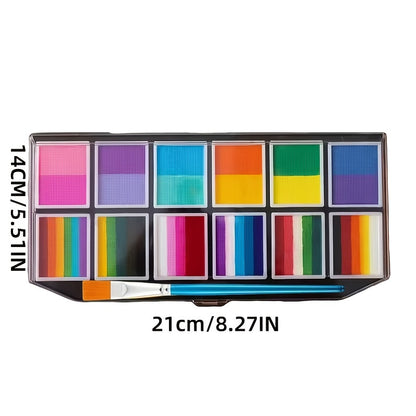 Kit di pittura per il viso a tema pallone da calcio con colori neon per festival ed eventi