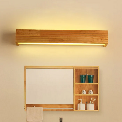 Lampă de perete LED modernă din lemn | Iluminat minimalist pentru dormitor și living