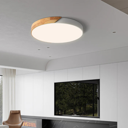 LED-Deckenleuchte | Modernes nordisches Holzdesign