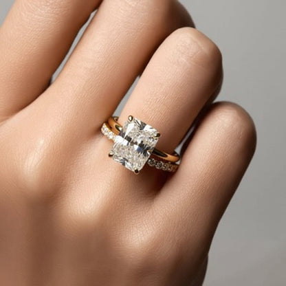 Anello Impilabile Geometrico Pavé Argento Sterling Fascia Regolabile