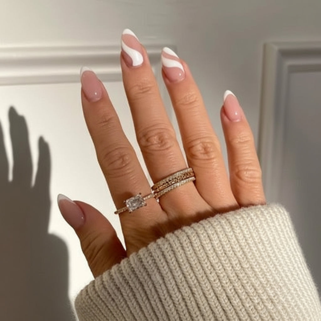 Stapeling Ring Geometrischer Silberring mit Zirkonia