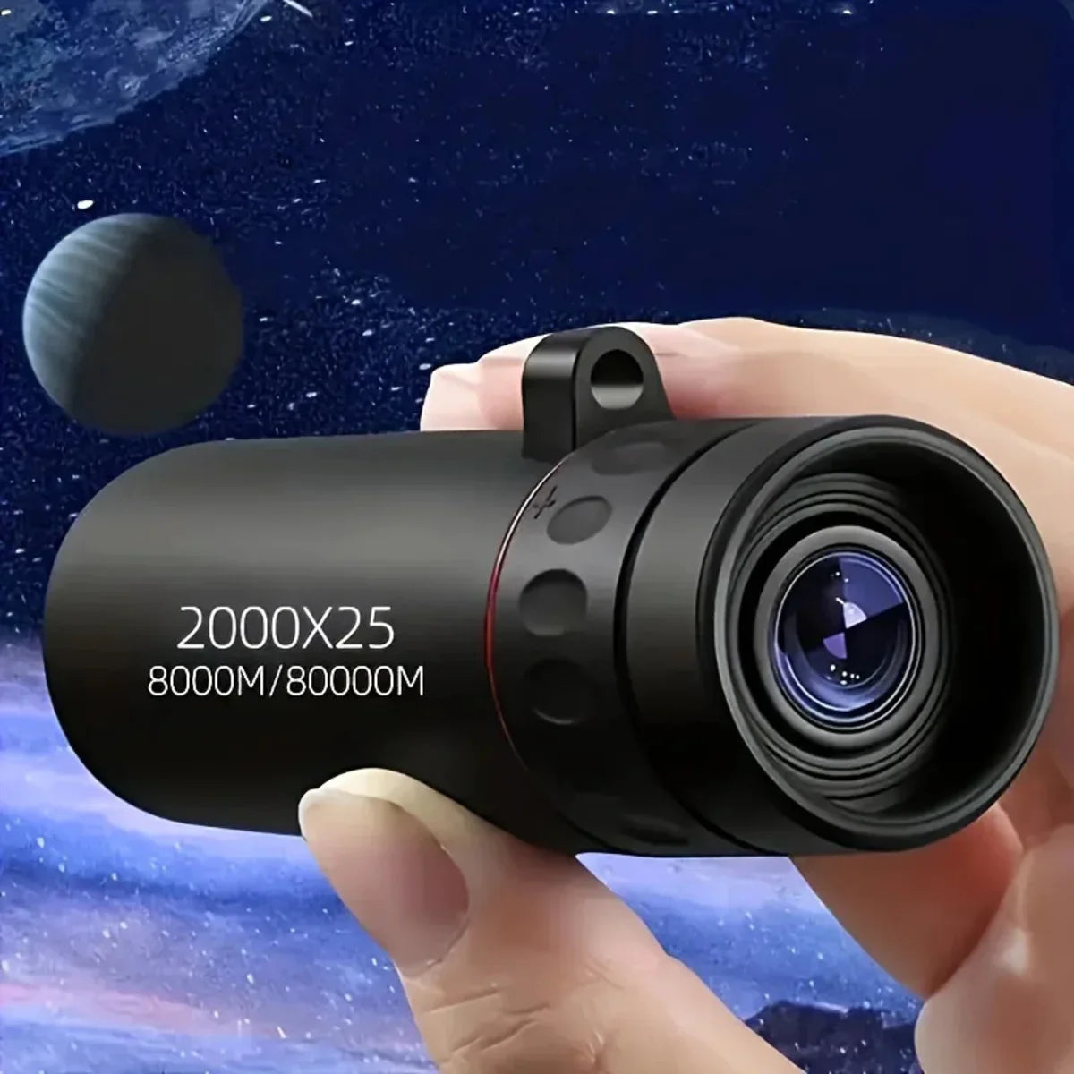 Cannocchiale Monoculare HD 2000x25 Compatto con Zoom per Osservazione all'Aperto