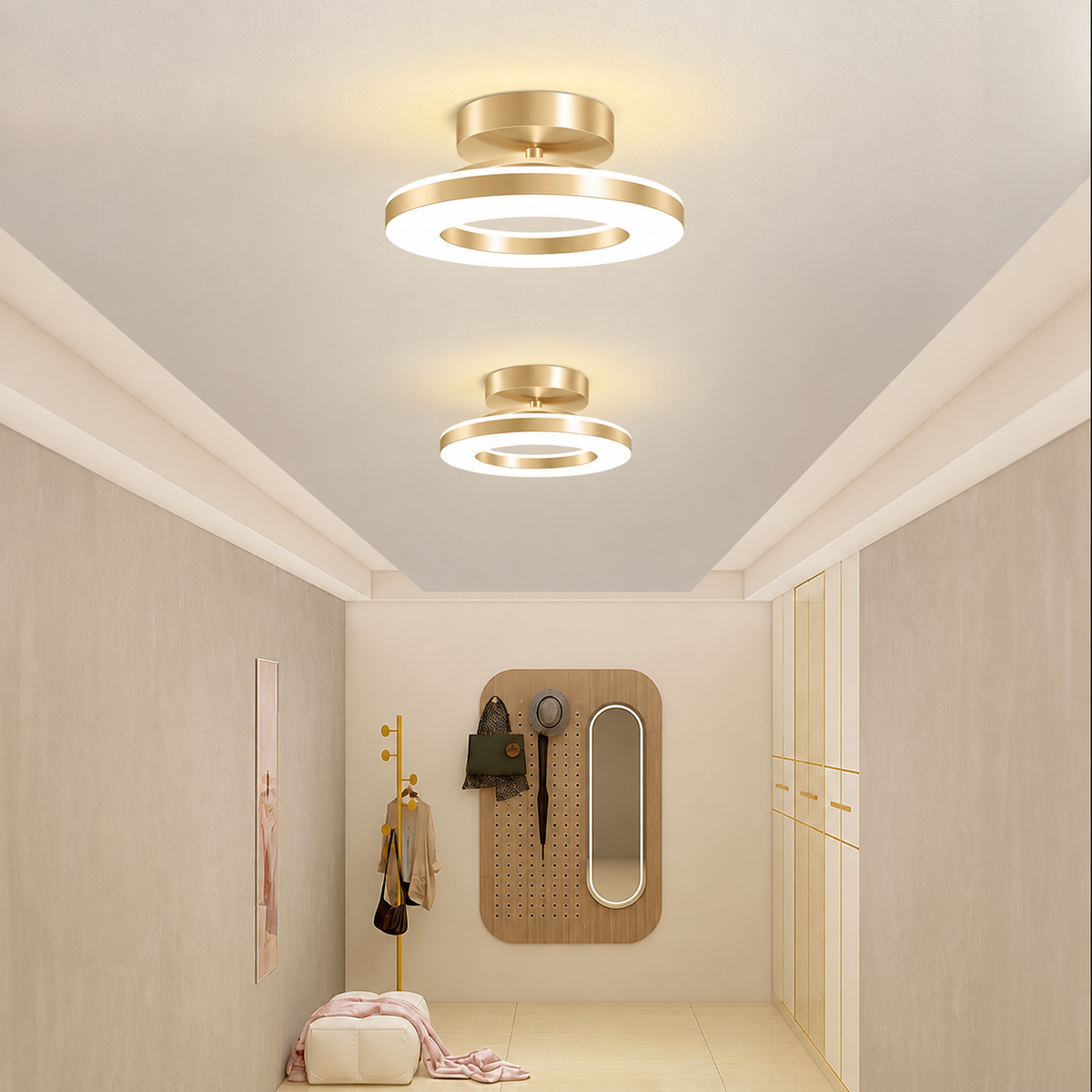 Luz de Teto Redonda LED em Acrílico | Luminária Moderna para Corredor e Entrada