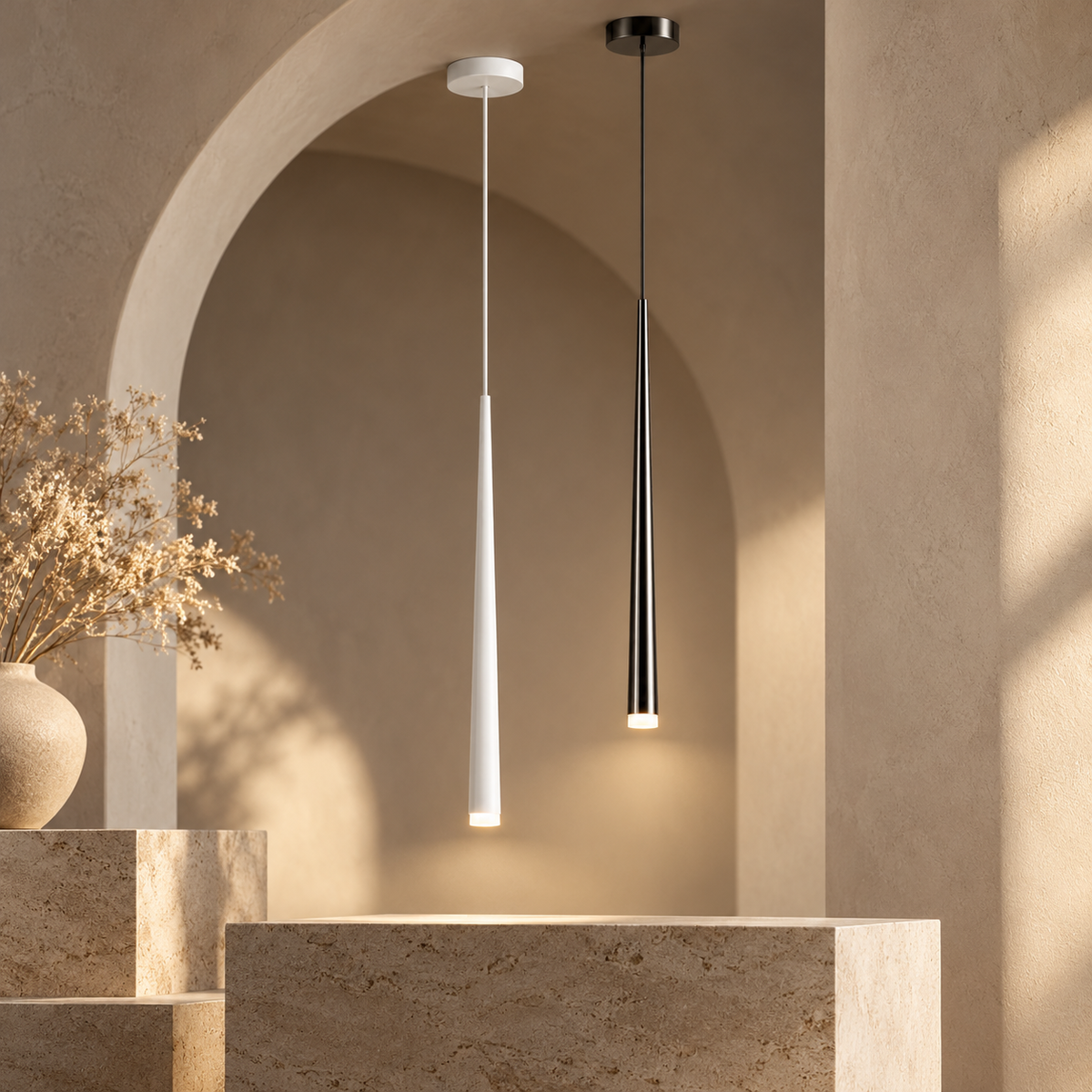Adjustable Height Pendant Light Energy Efficient LED Design