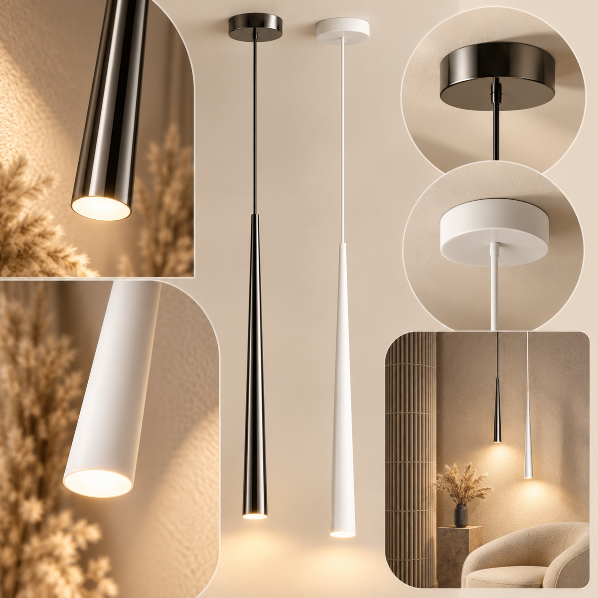 Adjustable Height Pendant Light Energy Efficient LED Design