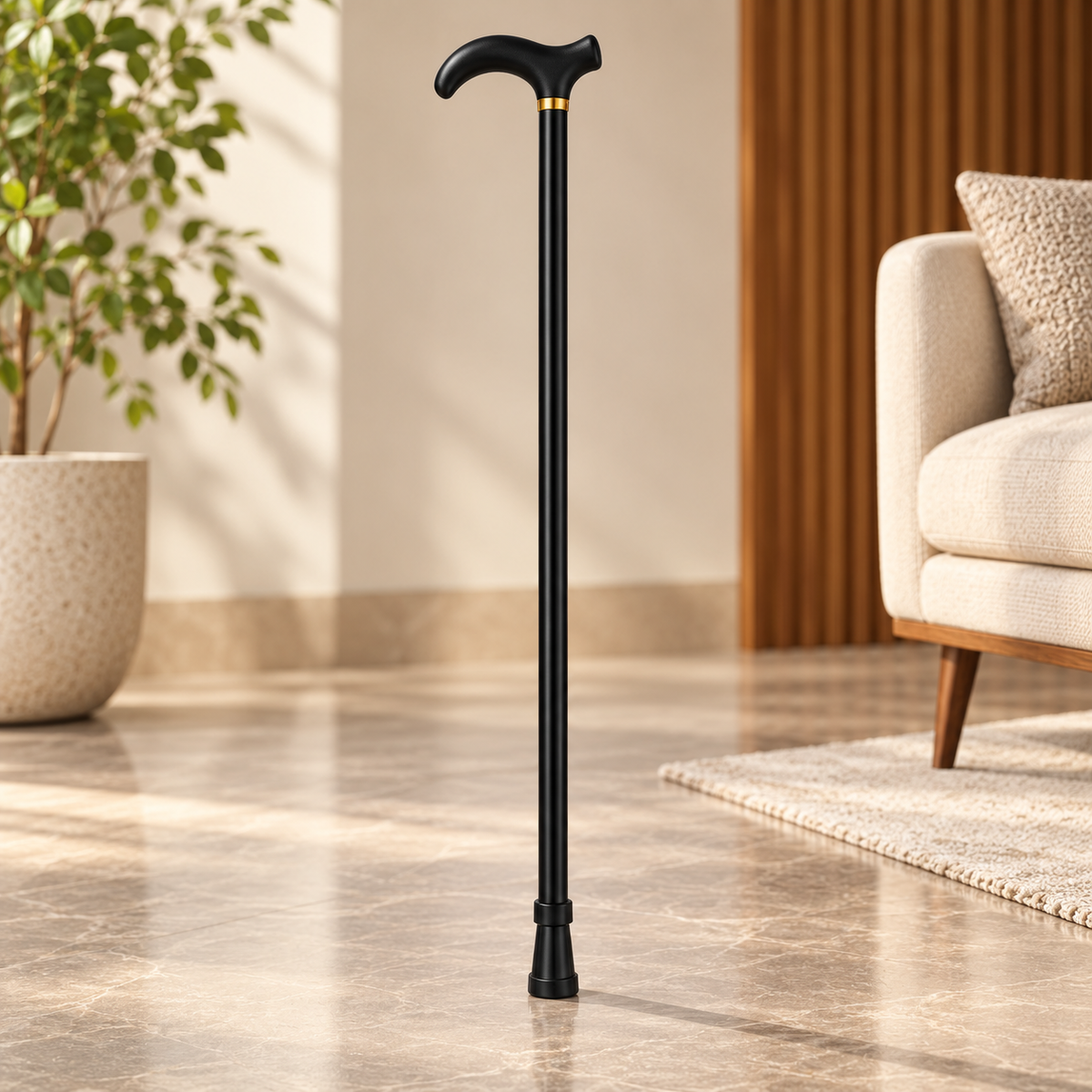 Adjustable Walking Cane Height Grip Foldable Stability