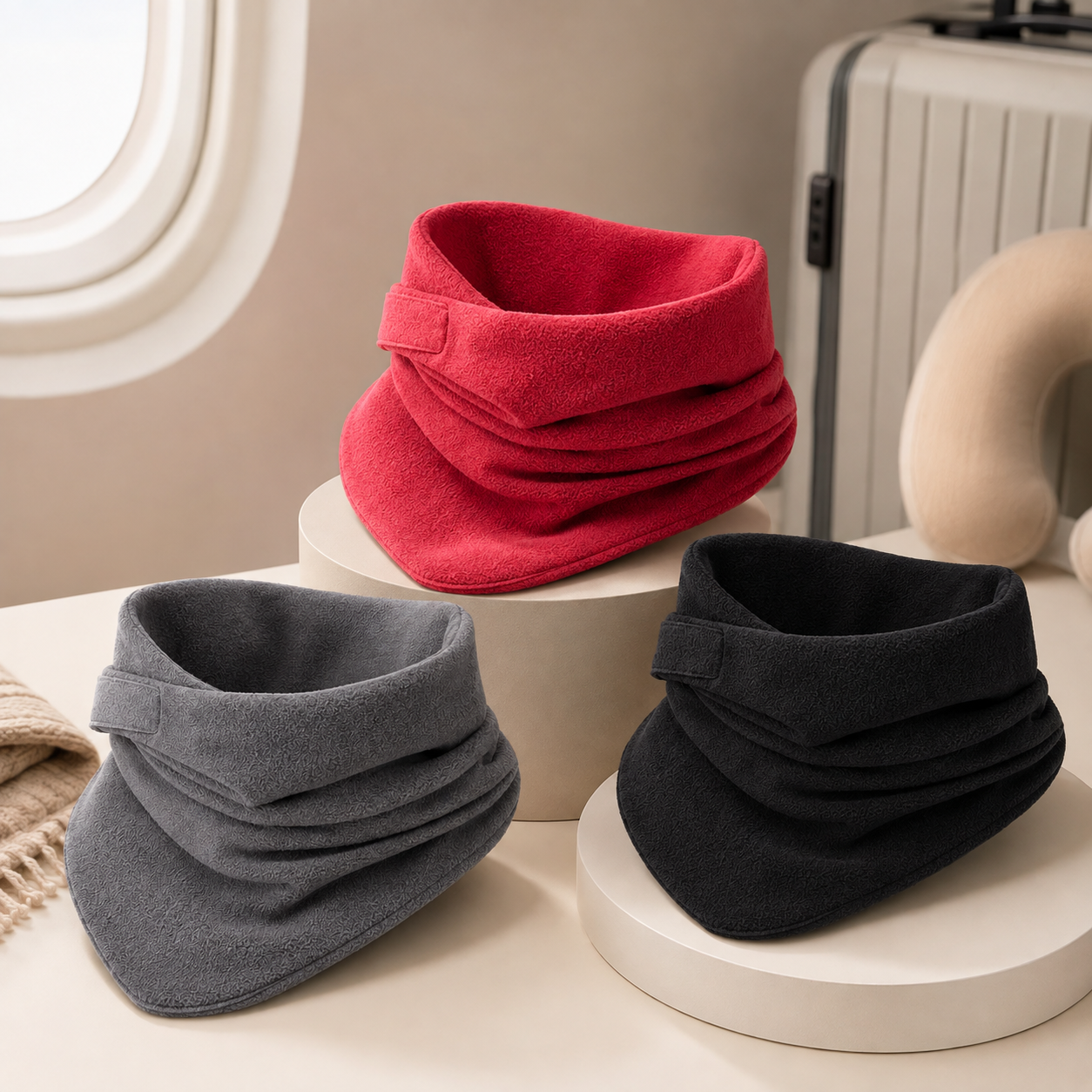 Adjustable Travel Neck Pillow Memory Foam Comfort