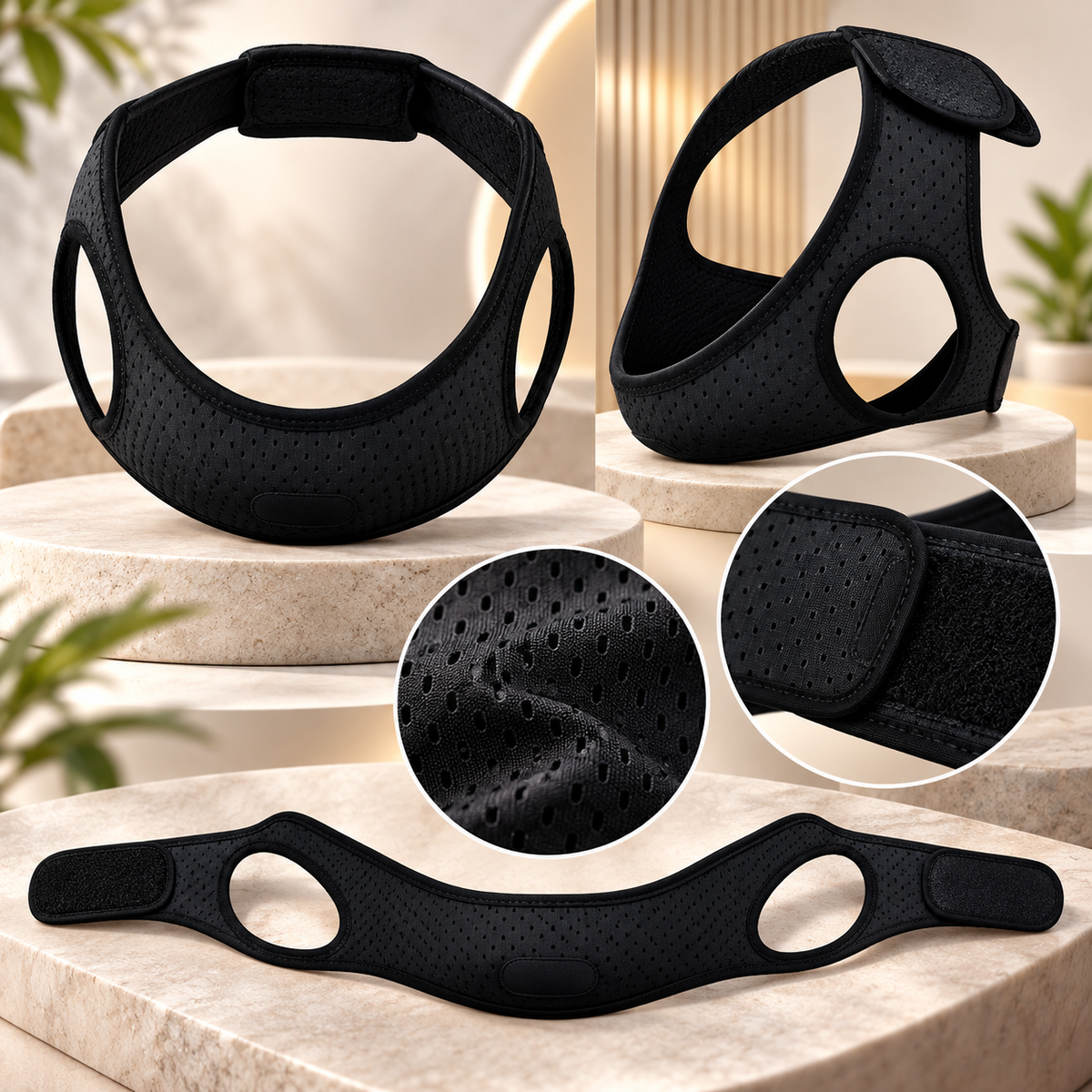 Anti Snoring Chin Strap Sleep Apnea Adjustable Face Support