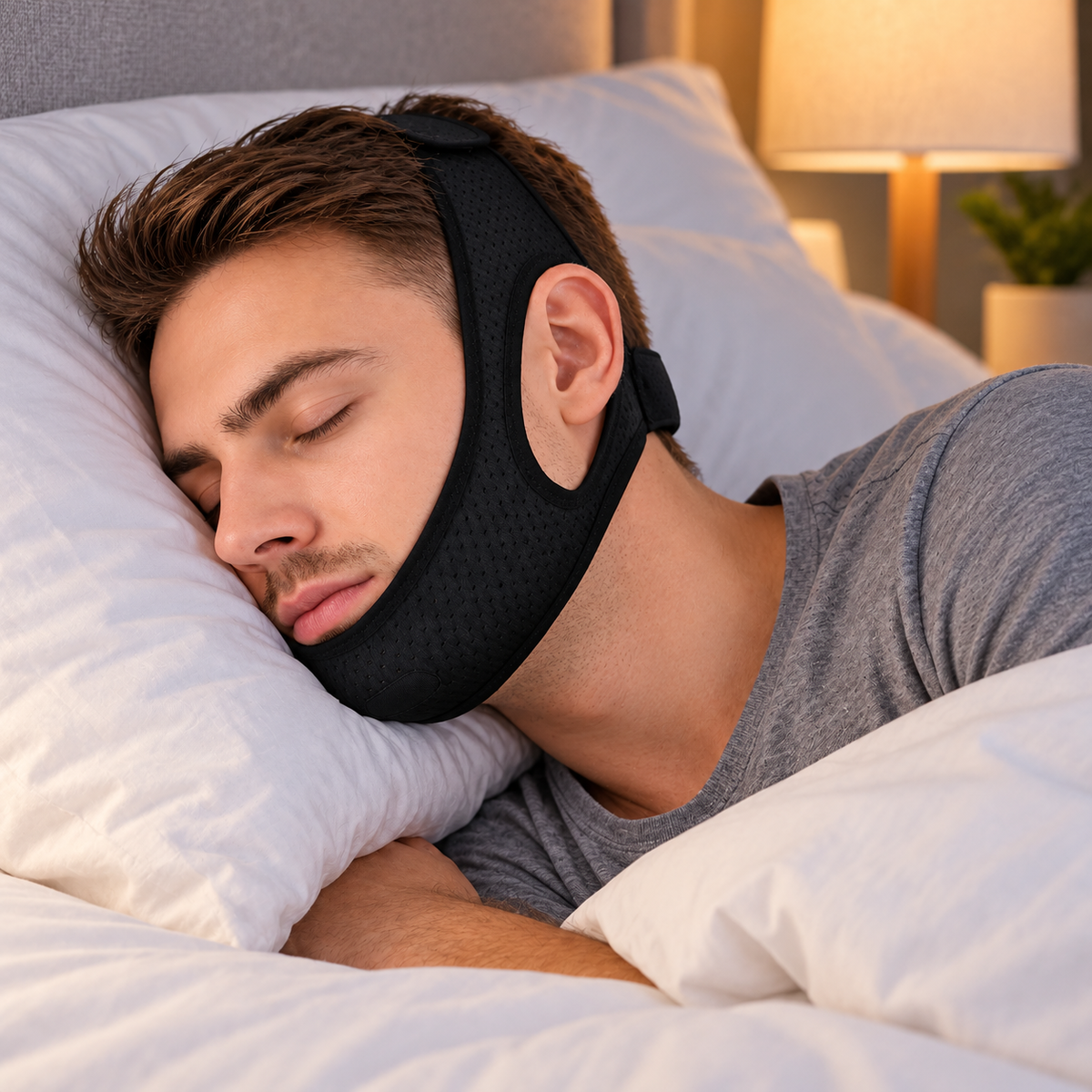 Anti Snoring Chin Strap Sleep Apnea Adjustable Face Support