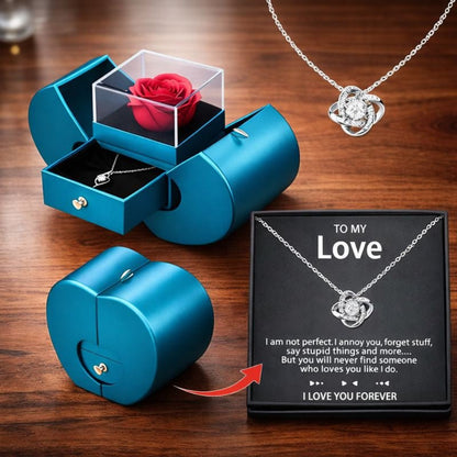 Jewelry Box Rose Apple Shaped Gift Case Soap Flower