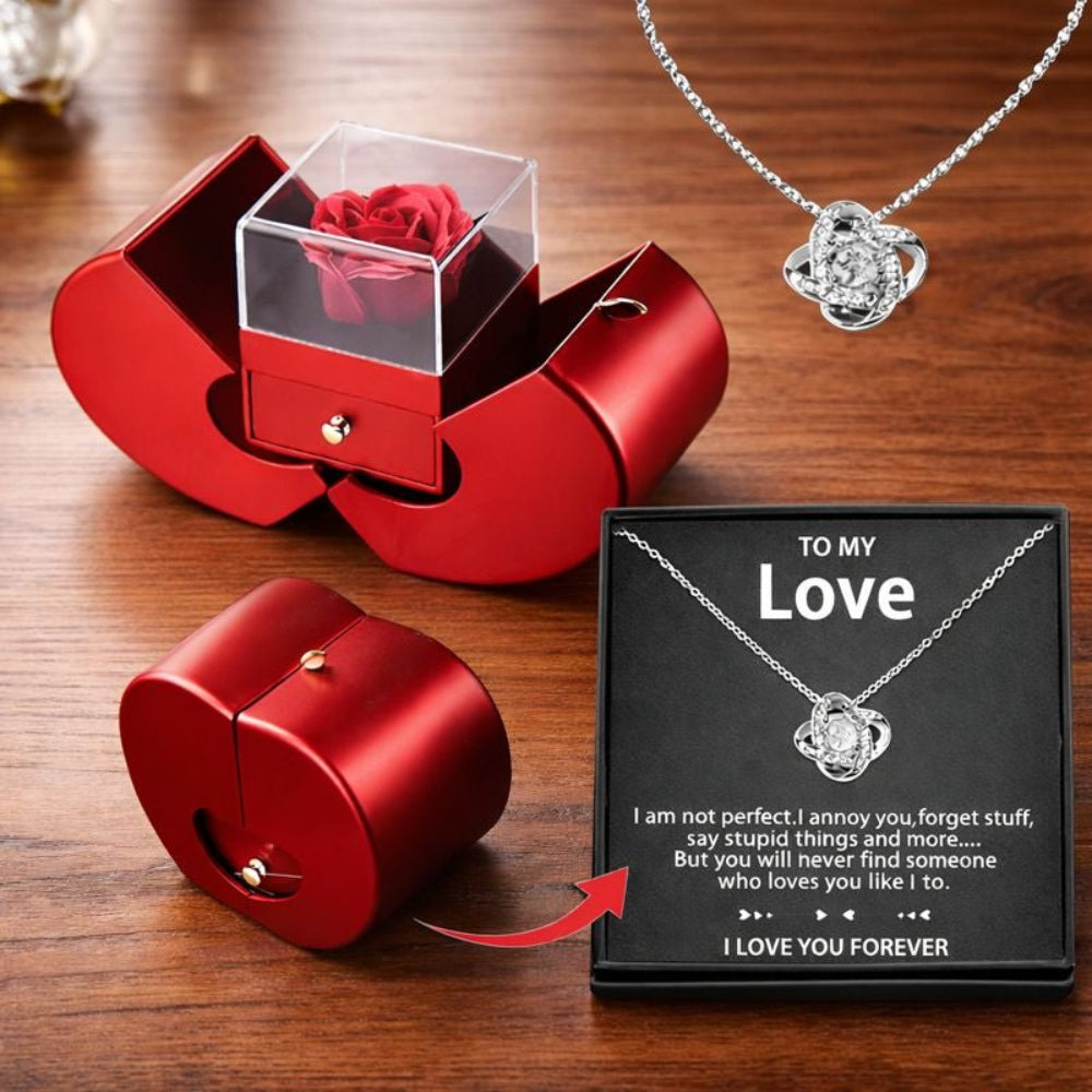 Jewelry Box Rose Apple Shaped Gift Case Soap Flower
