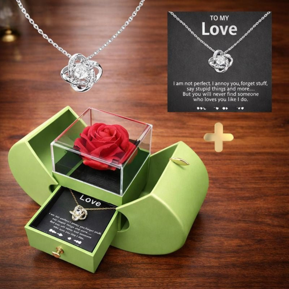 Jewelry Box Rose Apple Shaped Gift Case Soap Flower