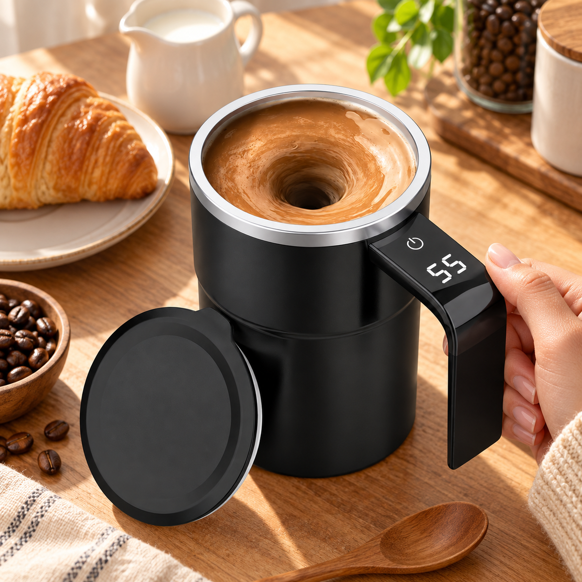 Tazza con miscelazione automatica, accessorio da cucina dal design intelligente
