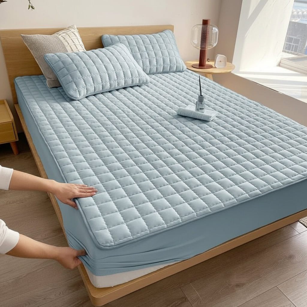 Copri Materasso Impermeabile Traspirante Tessuto Morbido Copertura per Letto