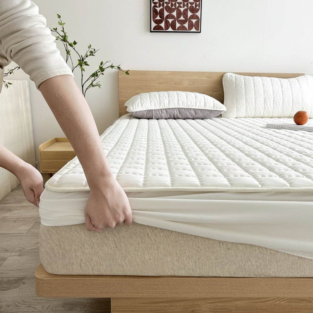 Copri Materasso Impermeabile Traspirante Tessuto Morbido Copertura per Letto