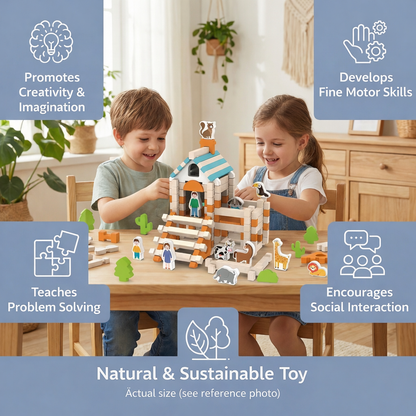 Kinderspielzeug Montessori Holzbausteine Spielset