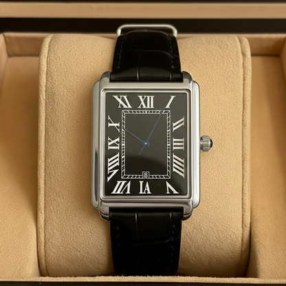 Orologio da uomo classico da sera quadrato analogico stile retrò