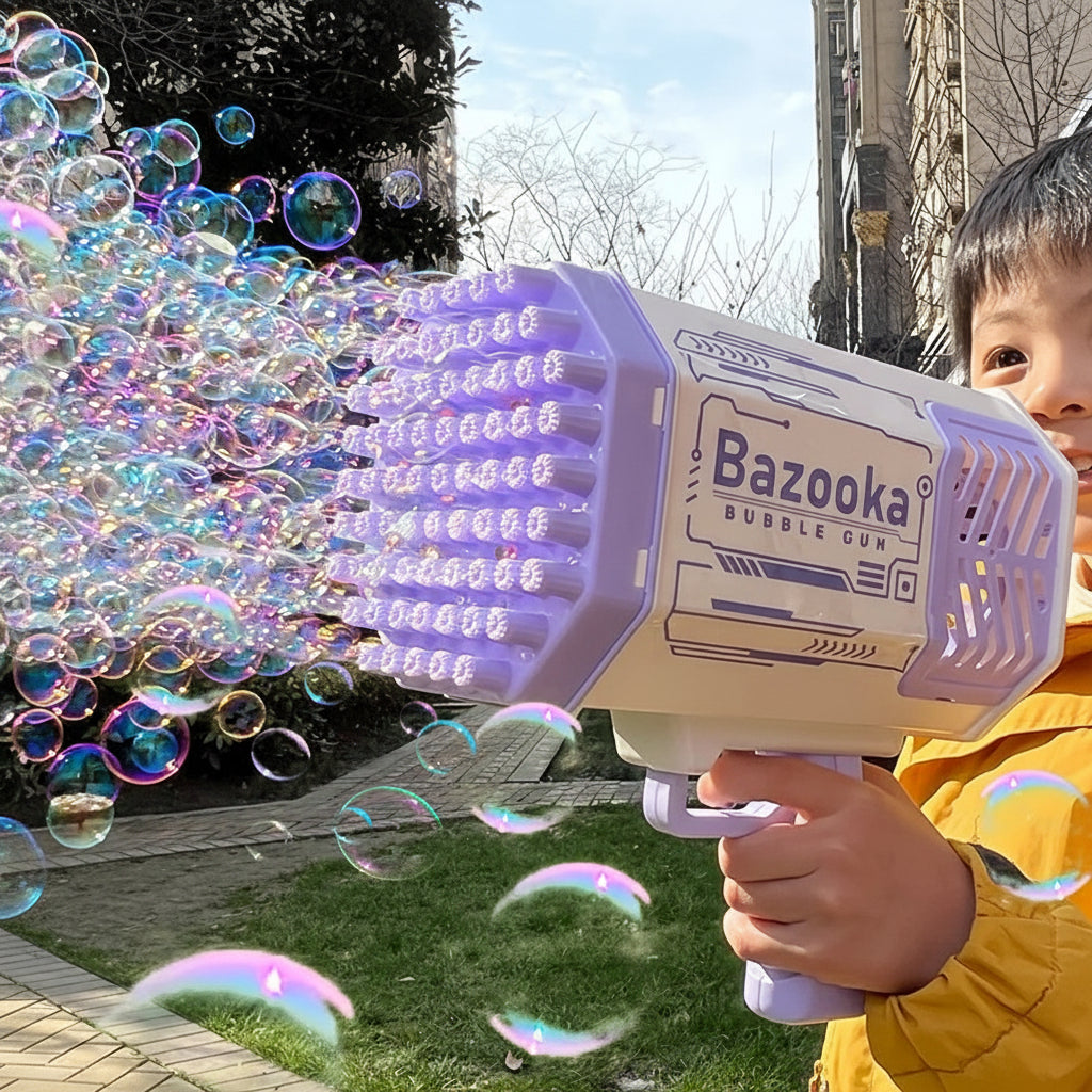 Seifenblasenpistole LED Seifenblasenbläser Spielzeug für draußen Kinder spielen