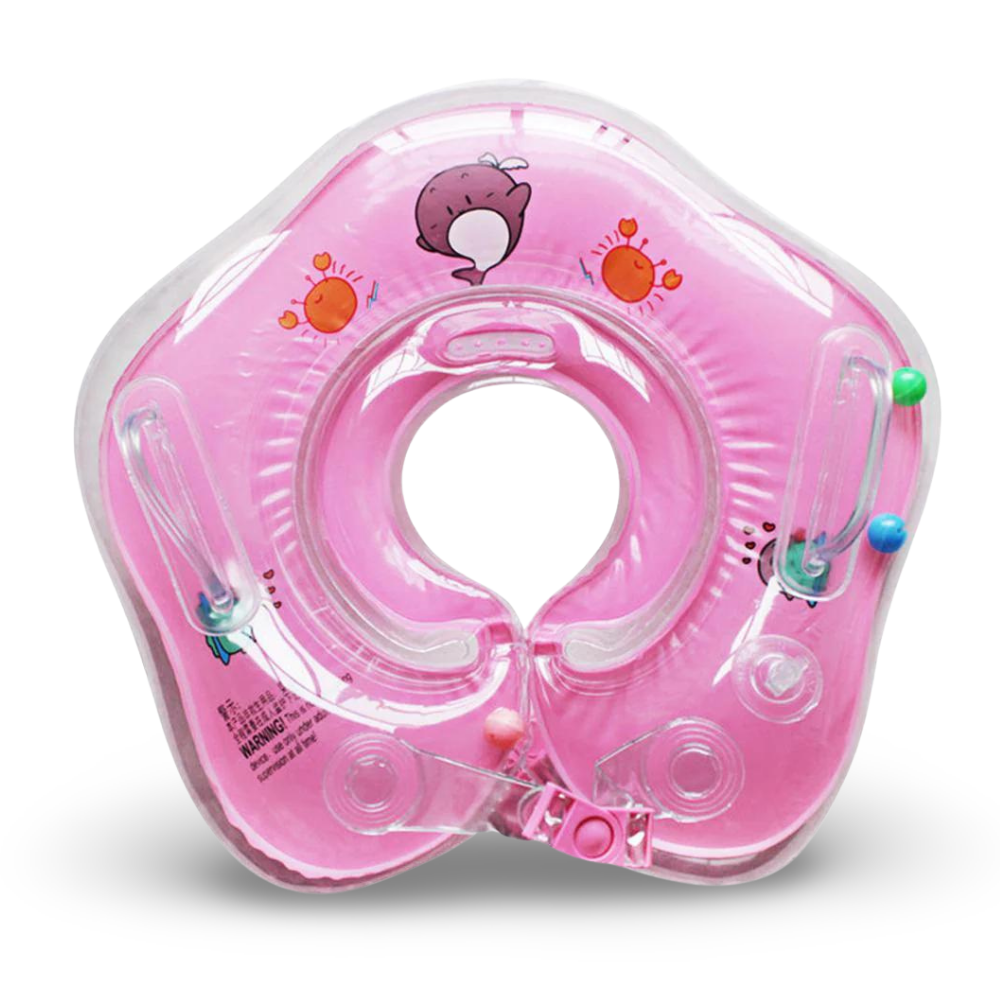 Flotador para bebé con anillo ajustable para el cuello, soporte para baño infantil