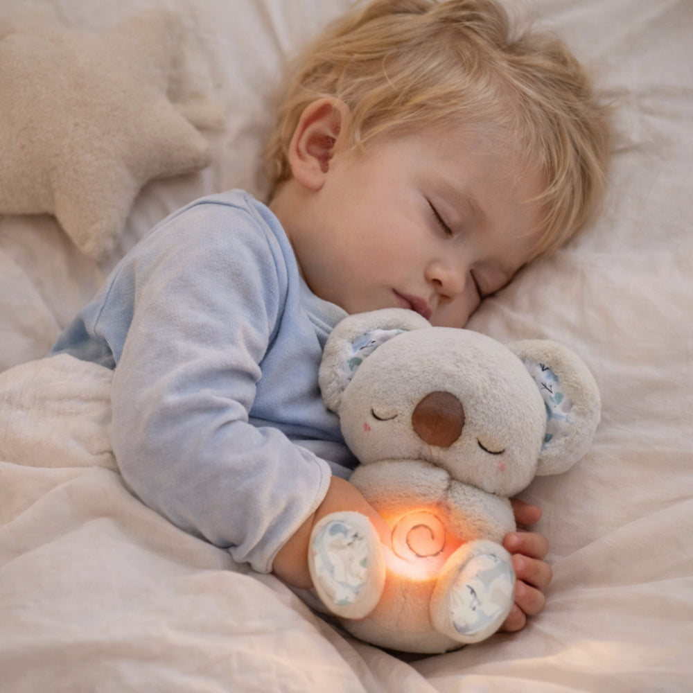 Brinquedo de Sono para Bebé Urso de Peluche Luz Respiratória