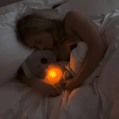Brinquedo de Sono para Bebé Urso de Peluche Luz Respiratória