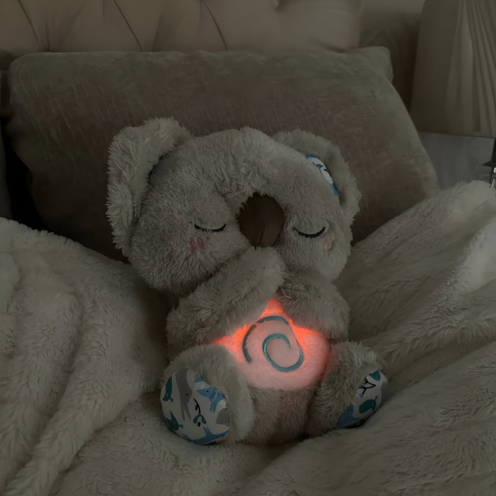 Brinquedo de Sono para Bebé Urso de Peluche Luz Respiratória