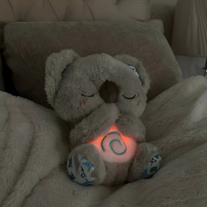 Brinquedo de Sono para Bebé Urso de Peluche Luz Respiratória
