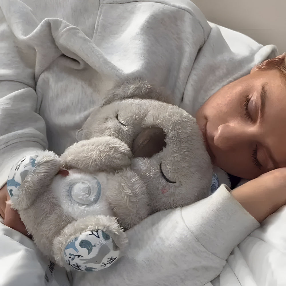 Brinquedo de Sono para Bebé Urso de Peluche Luz Respiratória
