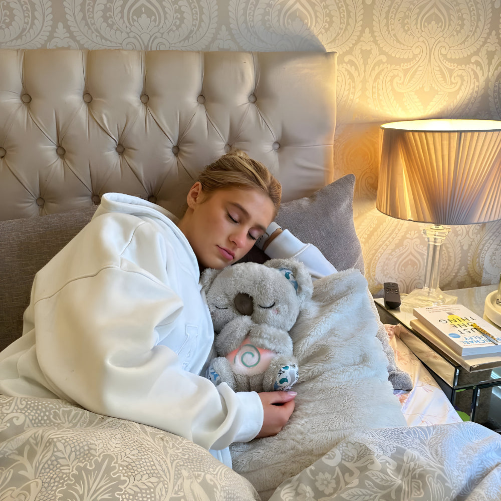 Brinquedo de Sono para Bebé Urso de Peluche Luz Respiratória