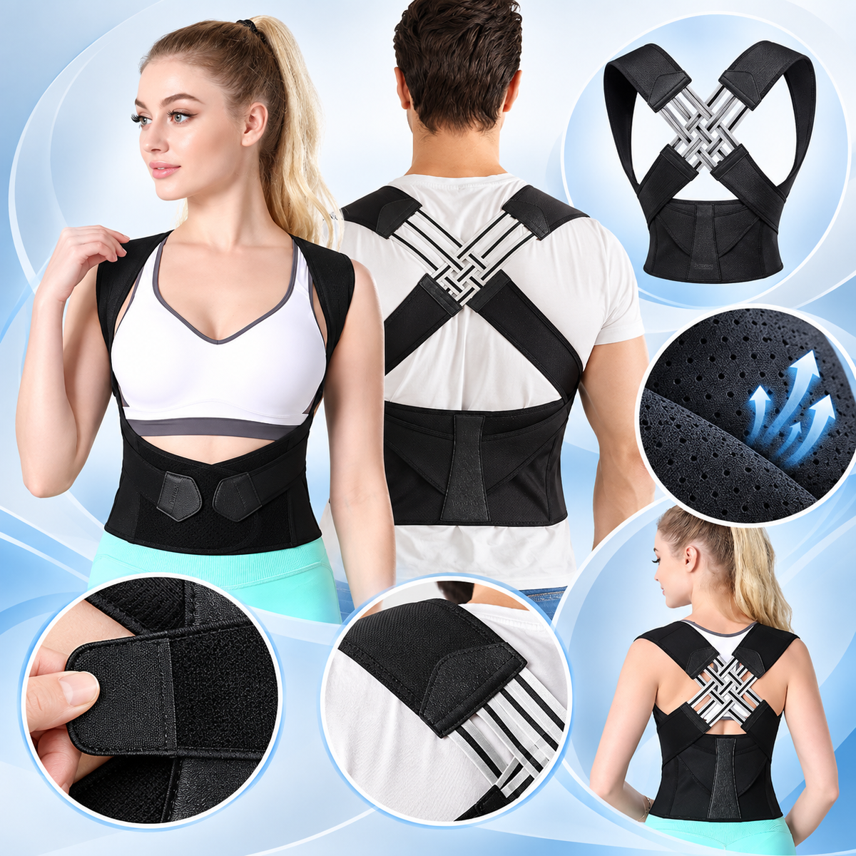 Back Posture Corrector Support Brace Spine Alignment