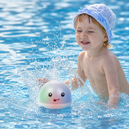 Bade-Spielzeug Automatischer Wassersprüher Wal Licht-Dreher
