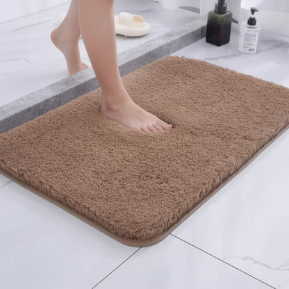Plush Bath Rug Non Slip Backing Bathroom Comfort