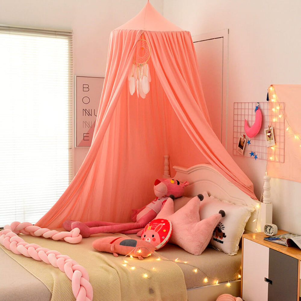 Bed Canopy for Kids Room Soft Hanging Decor Lightweight Fabric 6